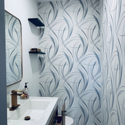 decoracion con papel tapiz